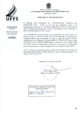 Portaria 396-GR-2012