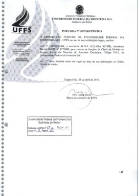 Portaria 307-GR-2011