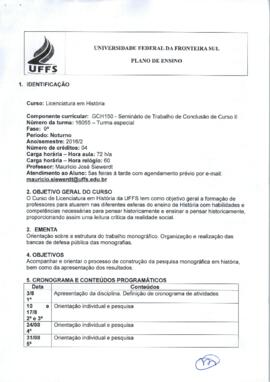 Seminário de Trabalho de Conclusão de Curso II