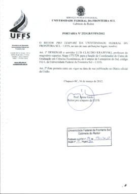 Portaria 232-GR-2012