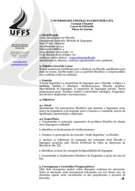 Filosofia da Linguagem