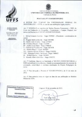 Portaria 1114-GR-2012
