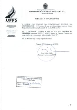 Portaria 246-GR-2012