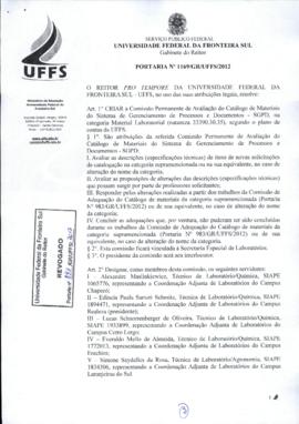 Portaria 1169-GR-2012