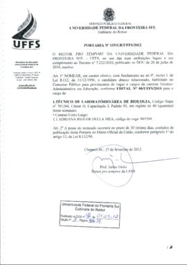 Portaria 119-GR-2012