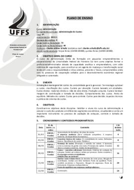 Administração de Custos