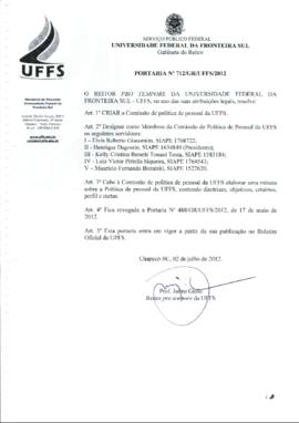 Portaria 712-GR-2012