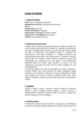 Literatura Infantil e Juvenil