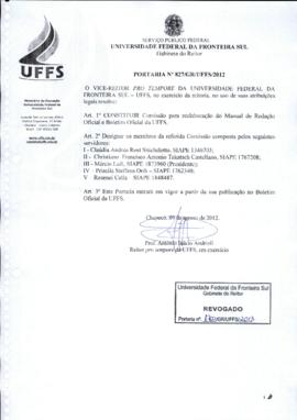 Portaria 827-GR-2012