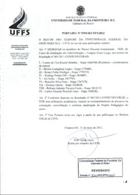 Portaria 535-GR-2012