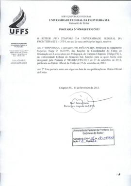 Portaria 070-GR-2013