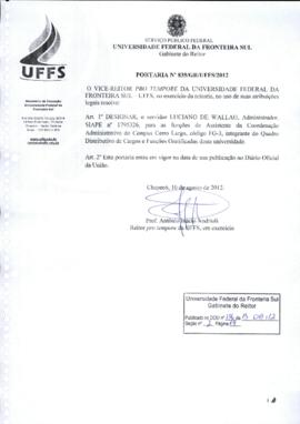 Portaria 835-GR-2012