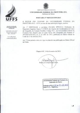Portaria 065-GR-2013