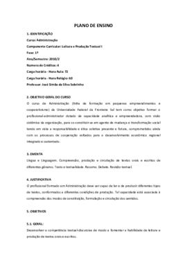 Leitura e Produção Textual I