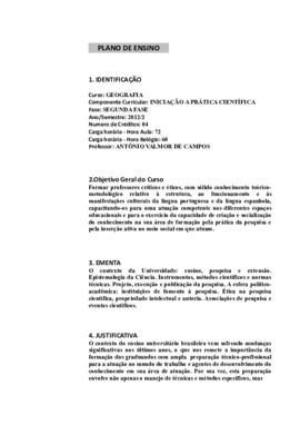 Iniciação à Prática Científica