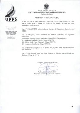 Portaria 026-GR-2013