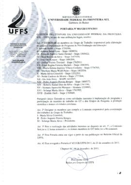 Portaria 801-GR-2011