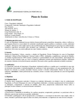 Introdução à Engenharia Ambiental