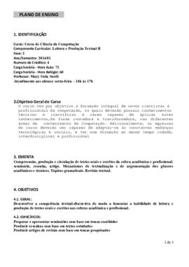 Leitura e Produção Textual II