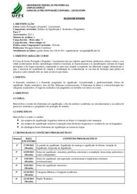 Estudos da Significação I - Semântica e Pragmática