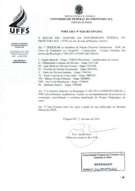 Portaria 524-GR-2012