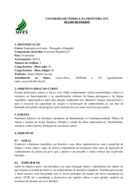 Literatura Hispânica II