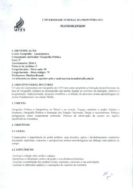 Geografia Política