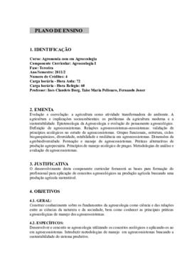Agroecologia I