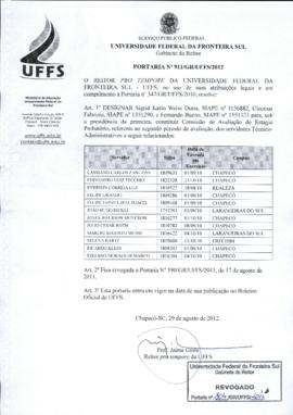 Portaria 911-GR-2012