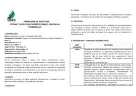 Estágio Curricular Supervisionado em Língua Espanhola II