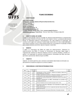 Gestão de Pequenos Empreendimentos
