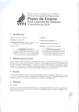 Tópicos Especiais em Engenharia de Software