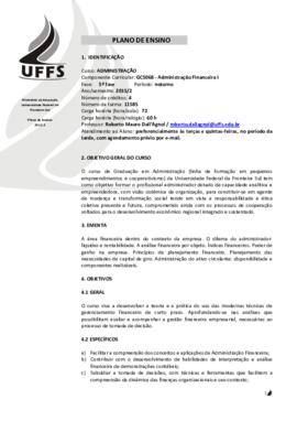 Administração Financeira I