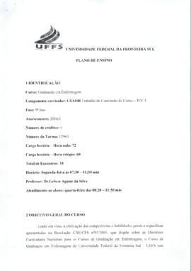 Trabalho de Conclusão de Curso I
