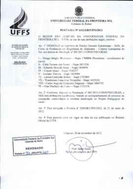 Portaria 1111-GR-2012