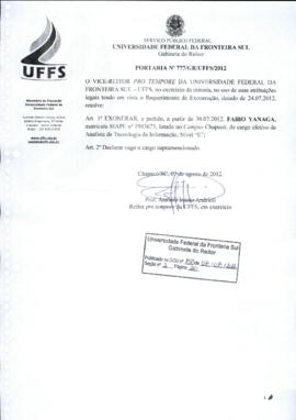 Portaria 777-GR-2012