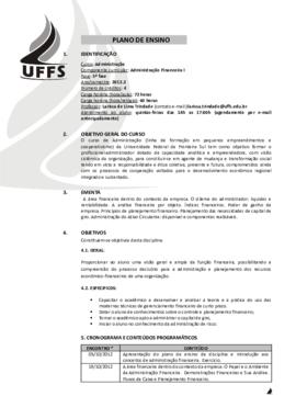 Administração Financeira I