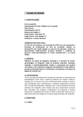 Didática em Geografia