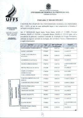 Portaria 582-GR-2012