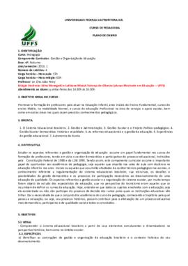 Gestão e Organização da Educação
