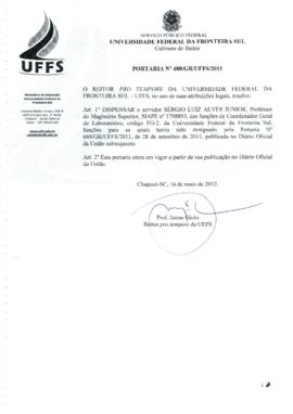 Portaria 480-GR-2012