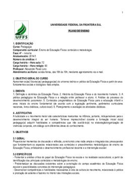 Ensino de Educação Física: Conteúdo e Metodologia