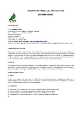 Jogos de Empresas (Optativa)