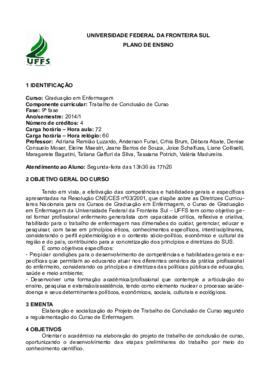 Trabalho de Conclusão de Curso I
