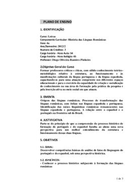 História das Línguas Românicas