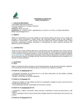 Língua Espanhola I