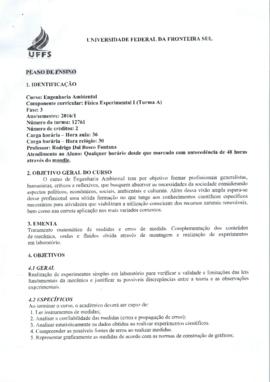 Física Experimental I - Turma A