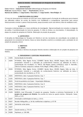 Metodologia da Pesquisa em História