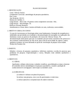 Metodologia de Pesquisa Quantitativa