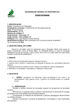 Fundamentos da Educação Especial